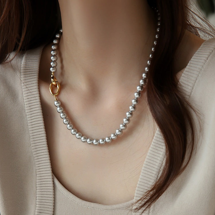 Akoya Grey Pearl Necklace