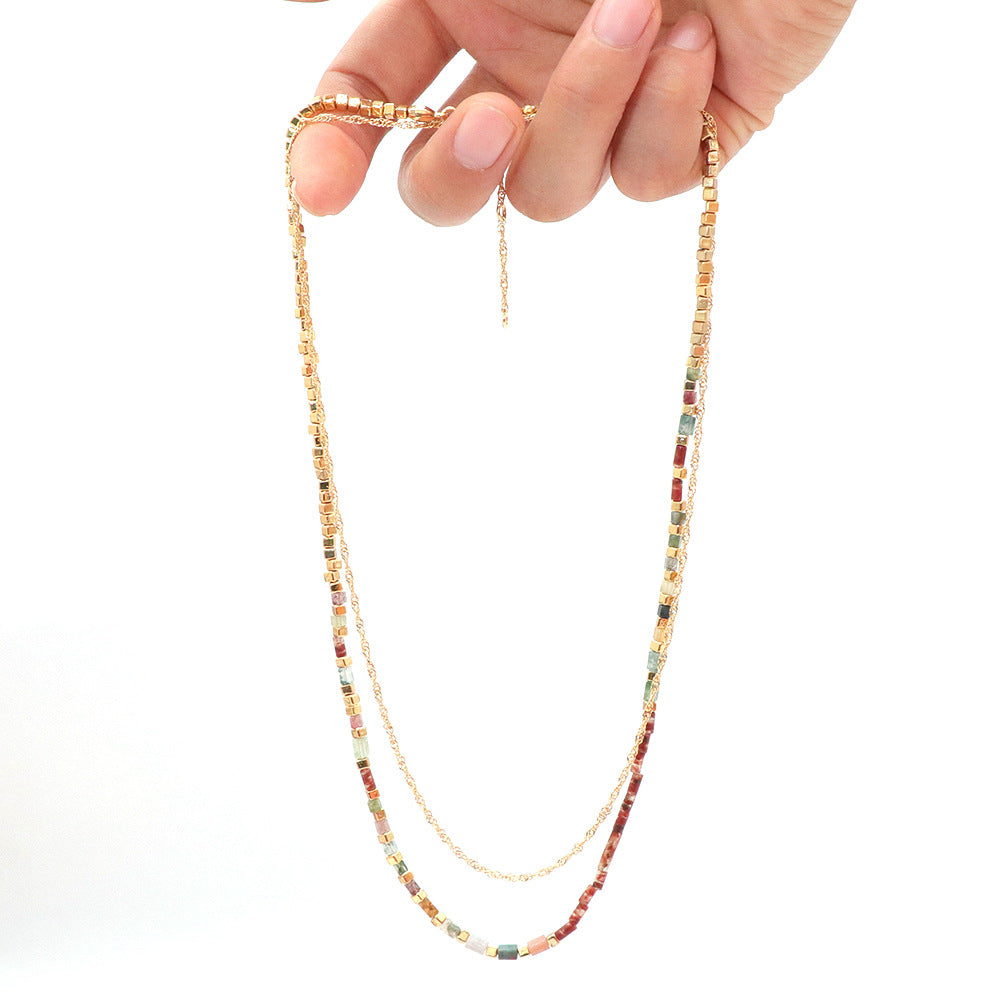 SAND Jewelry Curated Colorful Bohemian Gemstone Necklace Set