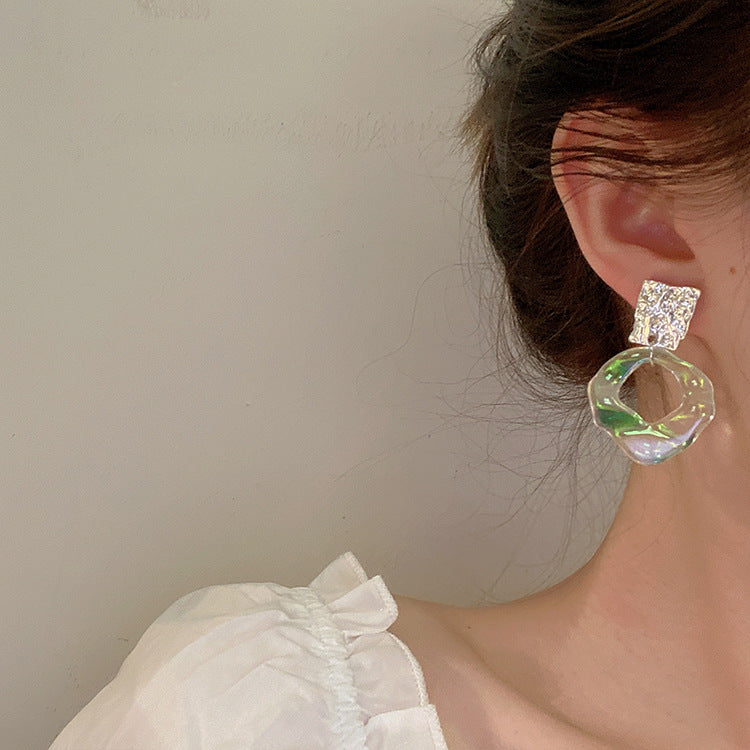 Crystal Enamel Hoops