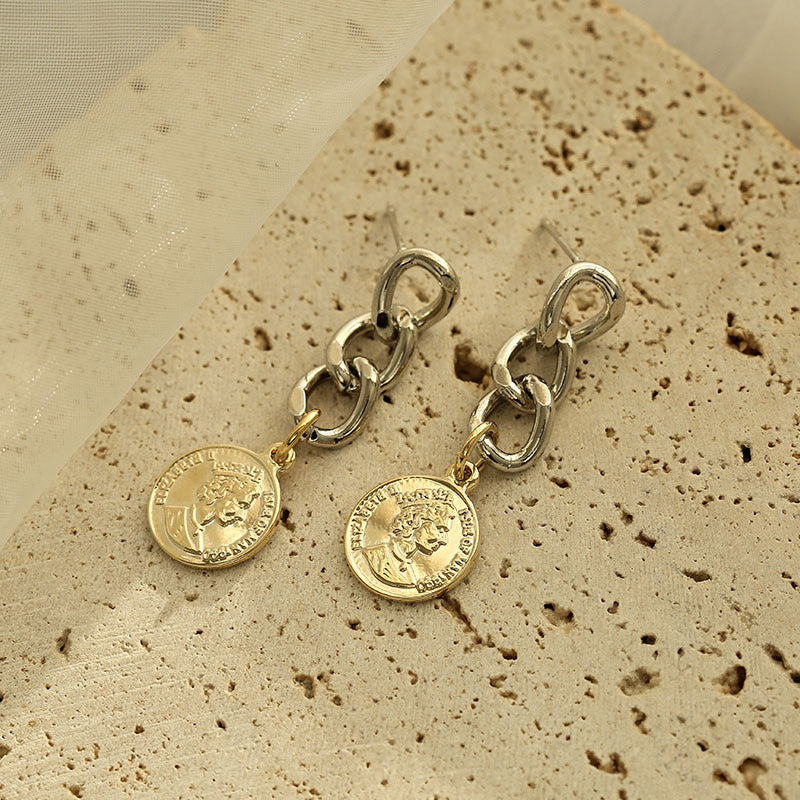 Link Medallion Earrings