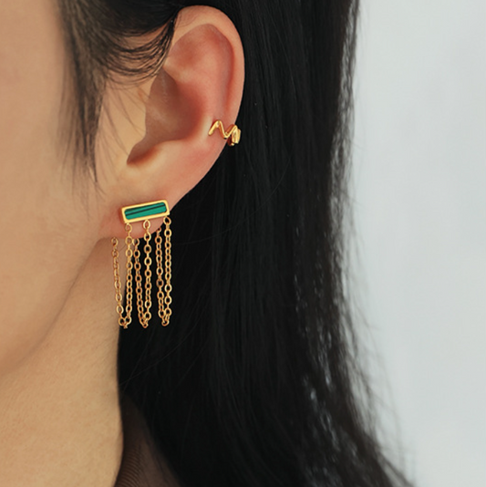 Silhouette Tassel Earrings